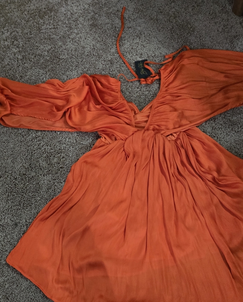 One of a kind beautiful orange party dress